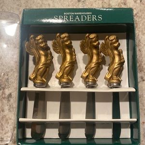 Vintage but new 4 angel / cherub spreaders. Item is new but packaging is damaged